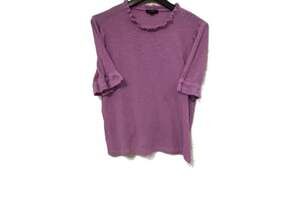 J.Crew Purple Pointelle Puff Sleeve Ruffle Top XXL